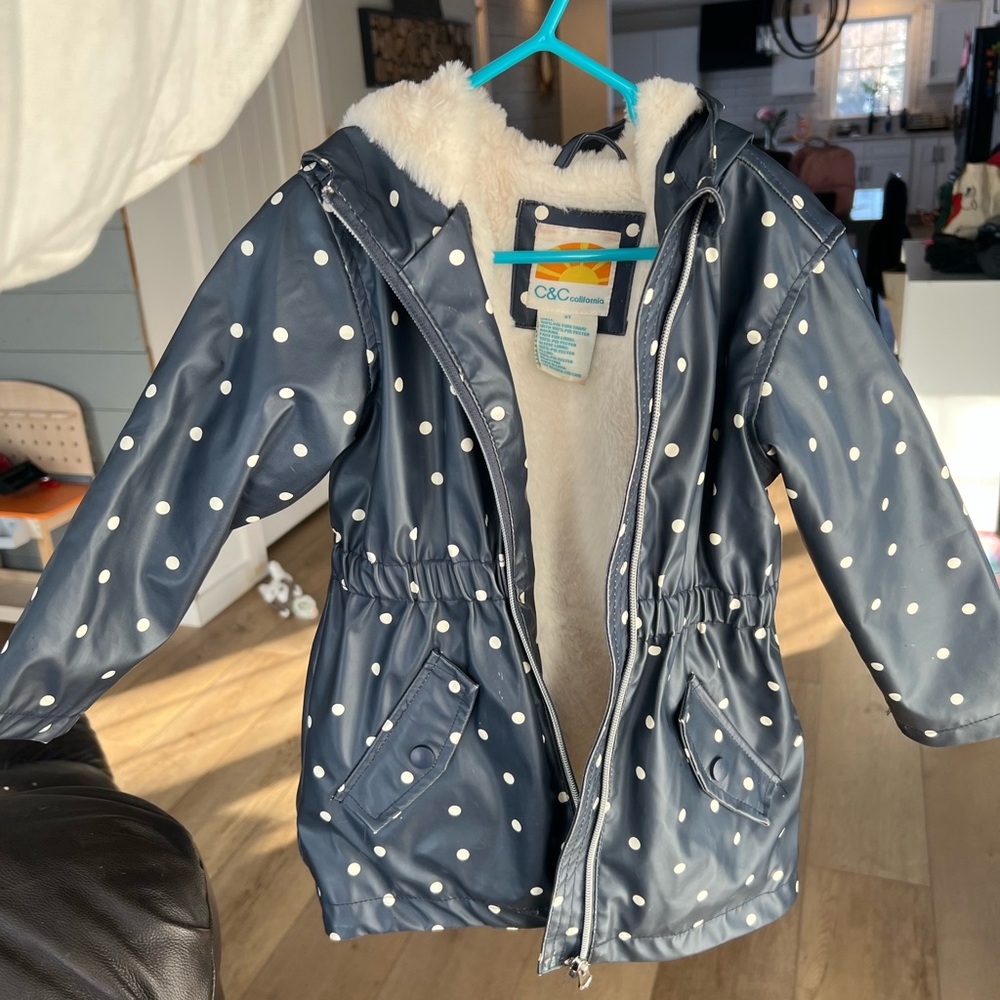 C&C California Kids Blue Polka Dot Raincoat